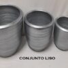 Conjunto de 3 vasos