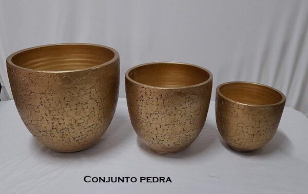Conjunto de 3 vasos